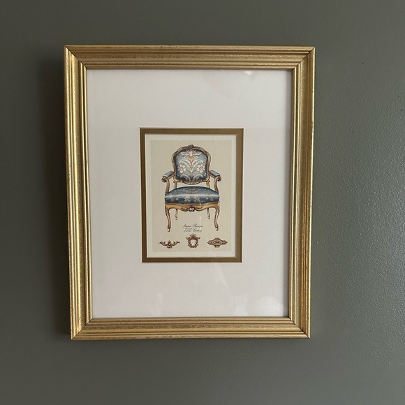 Framed Art Italian baroque Print with Gold Frame - Picture 1 of 2